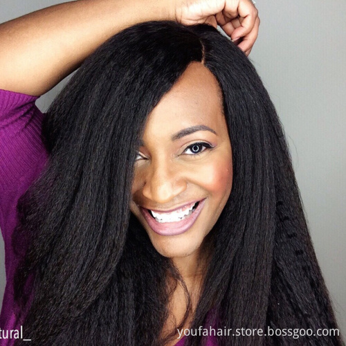 Brazilian Kinky Straight Swiss Lace Frontal Natural Black Virgin Yaki Human Hair 13x4 HD Lace Frontal Closure with Baby Hair